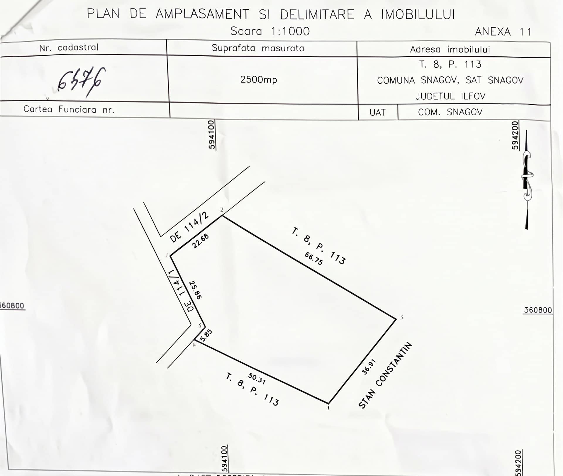 Teren Extravilan 2.500 mp, 12 €/mp, Snagov, Ilfov, COMISON 0% ! — fotografia 2 din 2