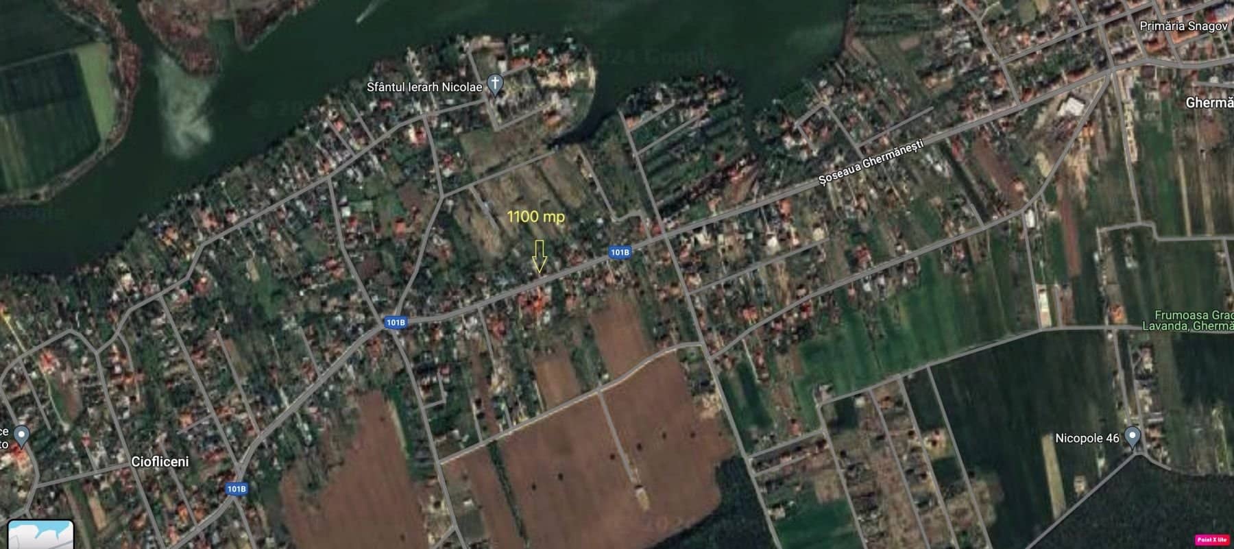 Teren 1100 mp, Deschidere la Șoseaua Ghermanesti Potențial pentru Două Case — fotografia 3 din 3
