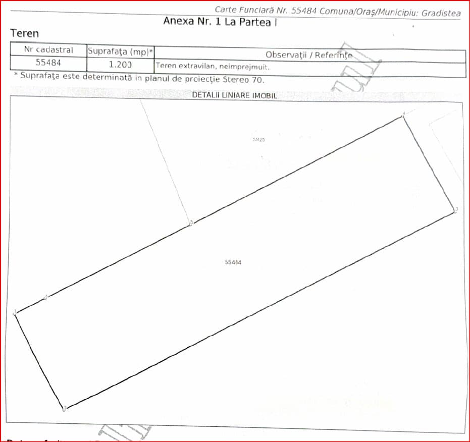 GRADISTEA-SITARU, TEREN 1.200 MP!