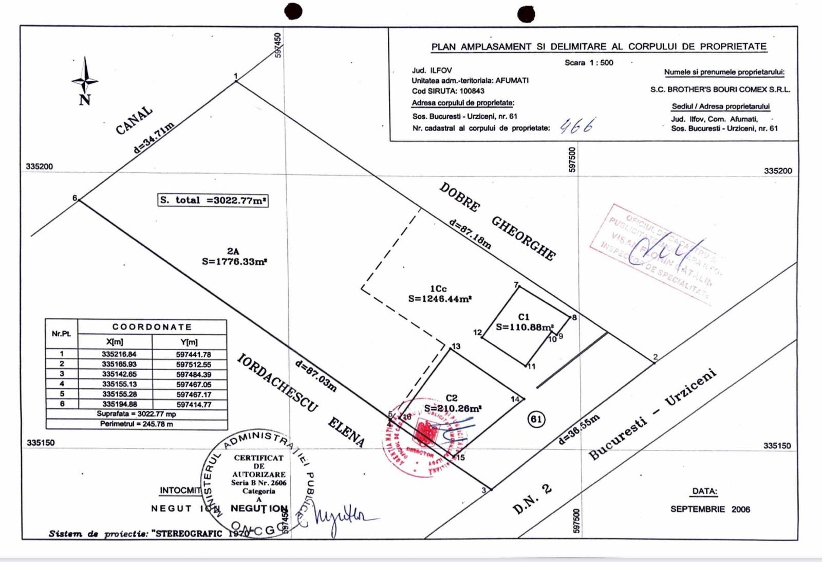 AFUMATI, SPATIU COMERCIAL P+1E, LOT 3.043 MP!